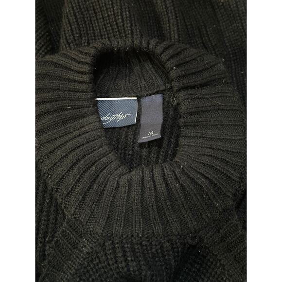 Distressed Black Off-Shoulder Sweater – Size M (By Daytrip) - Picture 9 of 10